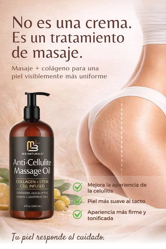 Anti-Cellulite Massage Oil | Masaje Reafirmante, Textura Más Uniforme y Piel Más Suave